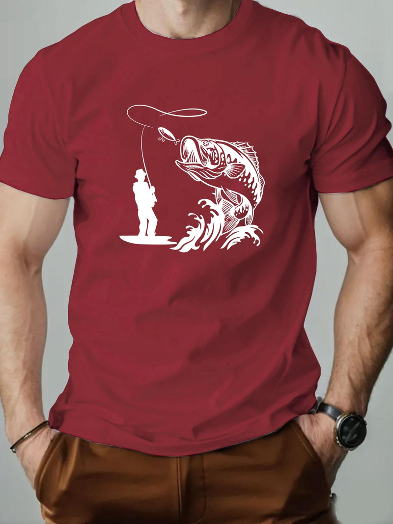 Men's Summer Casual Round Neck Short T-Shirt.