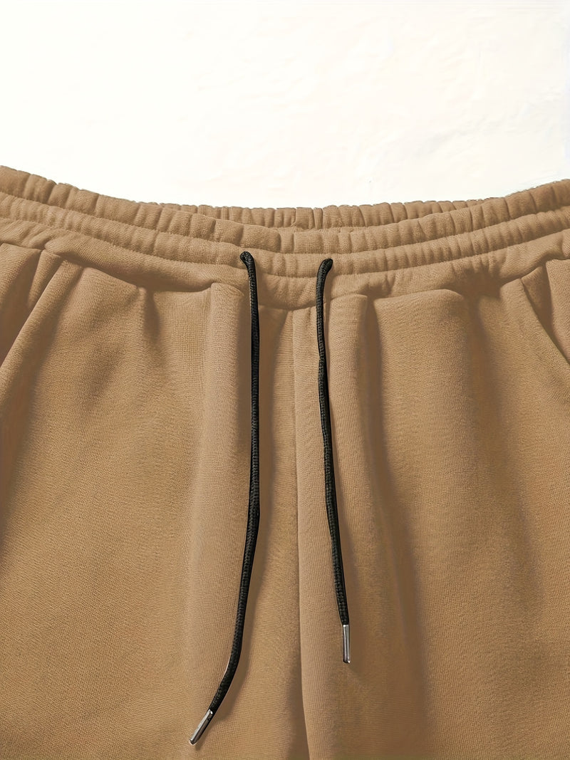 Men's Autumn And Winter Letter Print Spliced Drawstring Hoodie Sports.