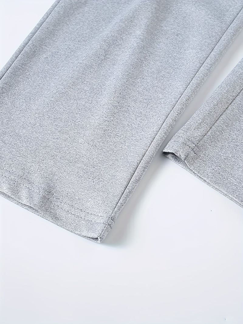 2pcs Men's Straight-Leg Jogger Pants with Zipper.
