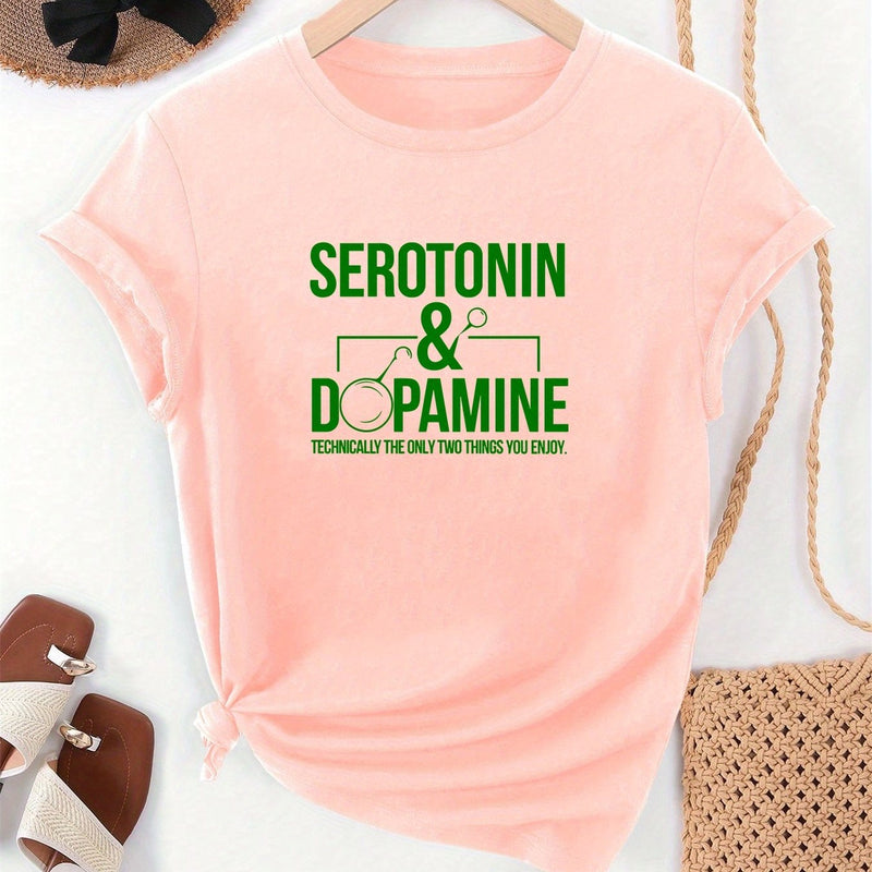 Women's Graphic Summer Casual Short-Sleeve T-Shirt.