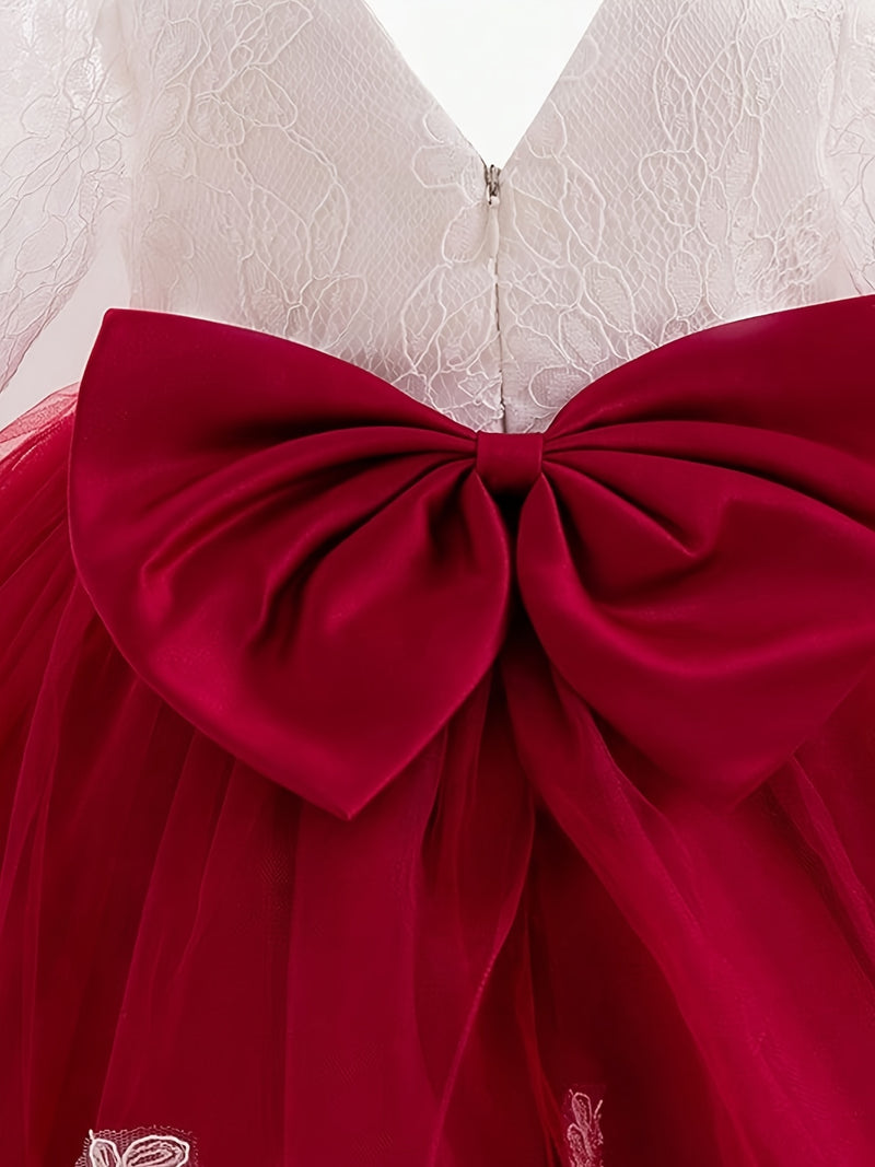 New Bow Children's Dress, Infant & Toddler Christening Gown.