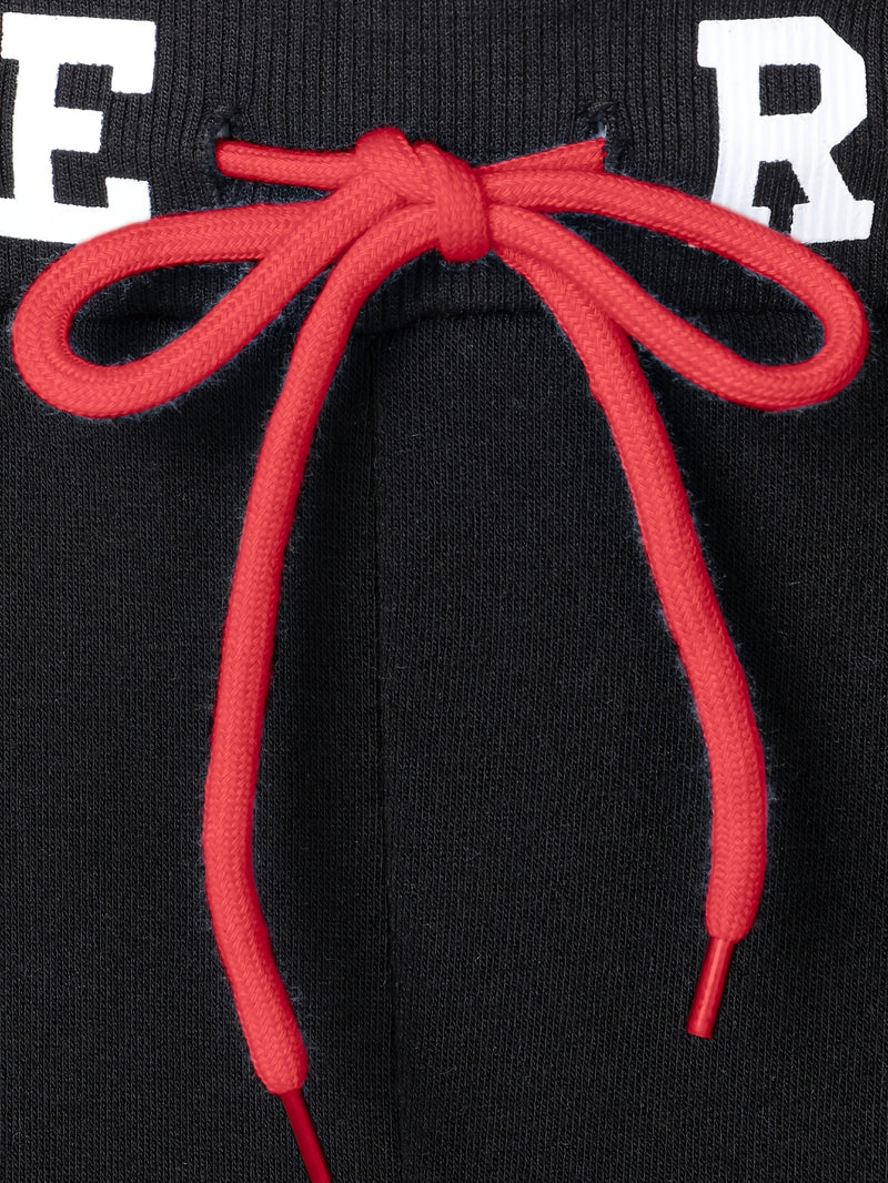 Men's Hiphop Outfit, Letter Print Long Sleeve Full-Zip Casual Jacket And Loose Jogger Pants.