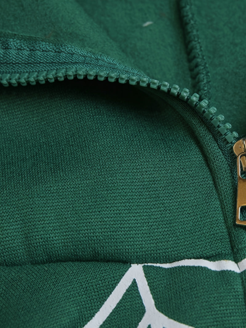 2026 Spring Spider Web Zipper Hoodie Women'S Casual Trendy.