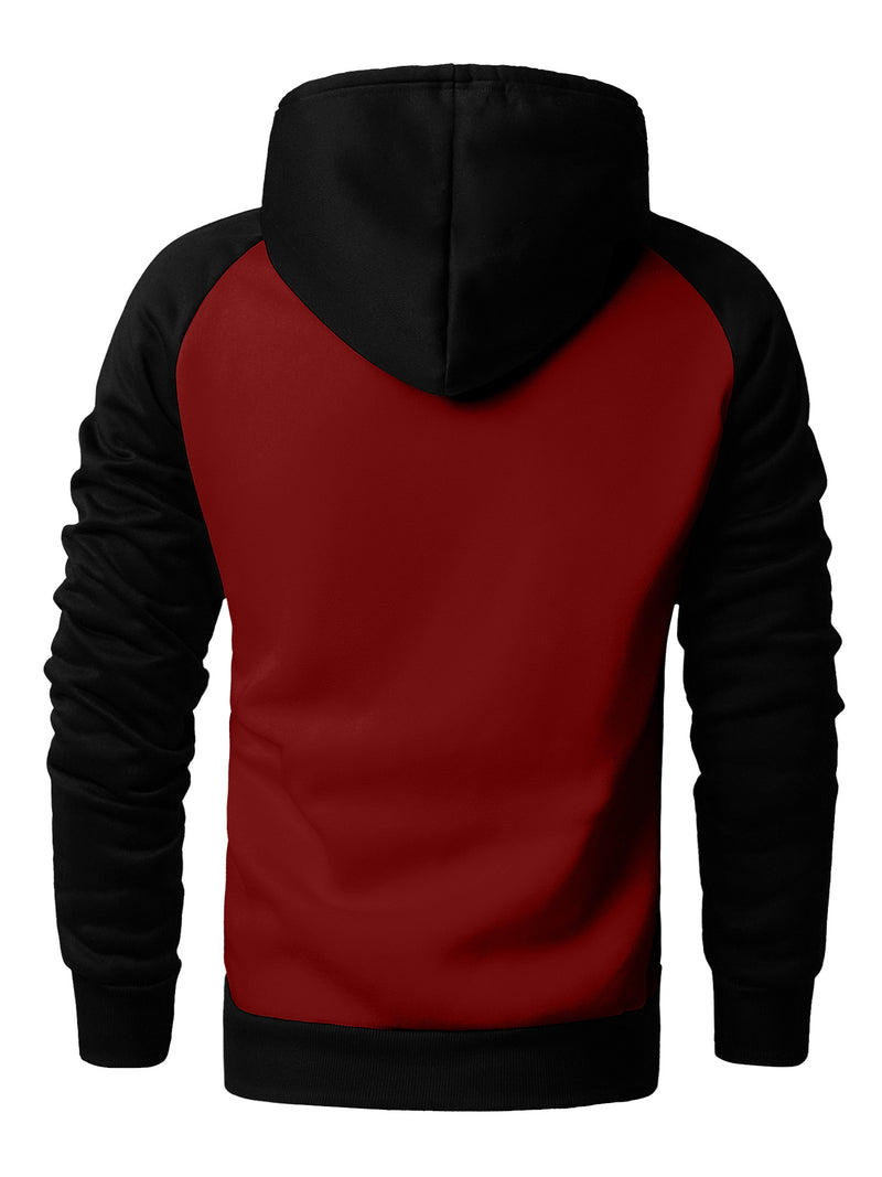 Men's Hooded Color-Blocked Sweatshirt.