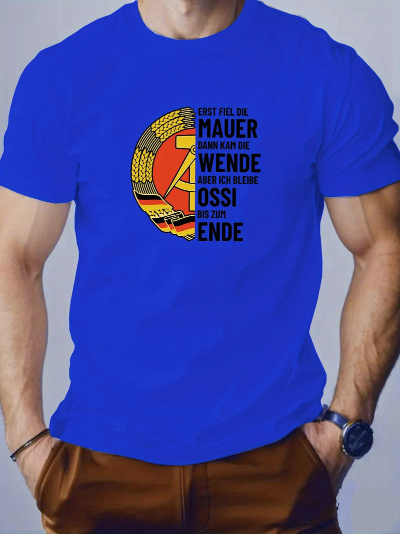 Men's Summer Casual Crew Neck Short T-Shirt.