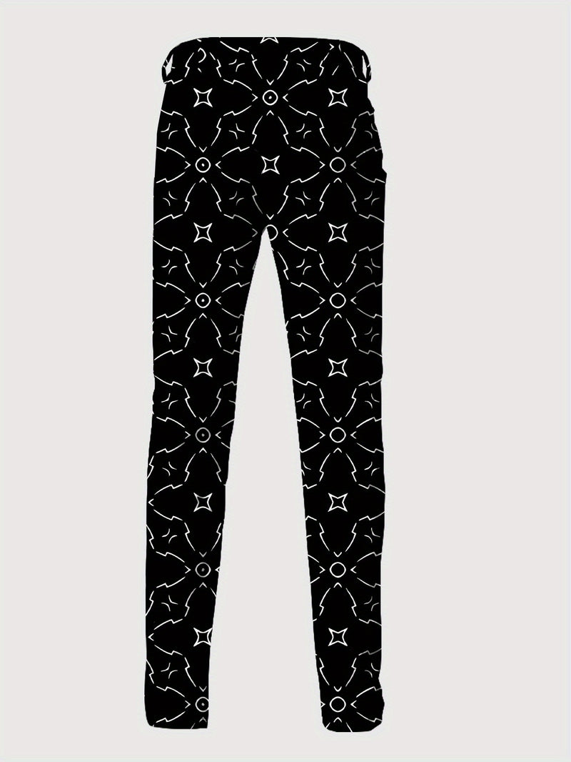 Men's Suit and Pants Set with Digital Print - Christmas Outfit.