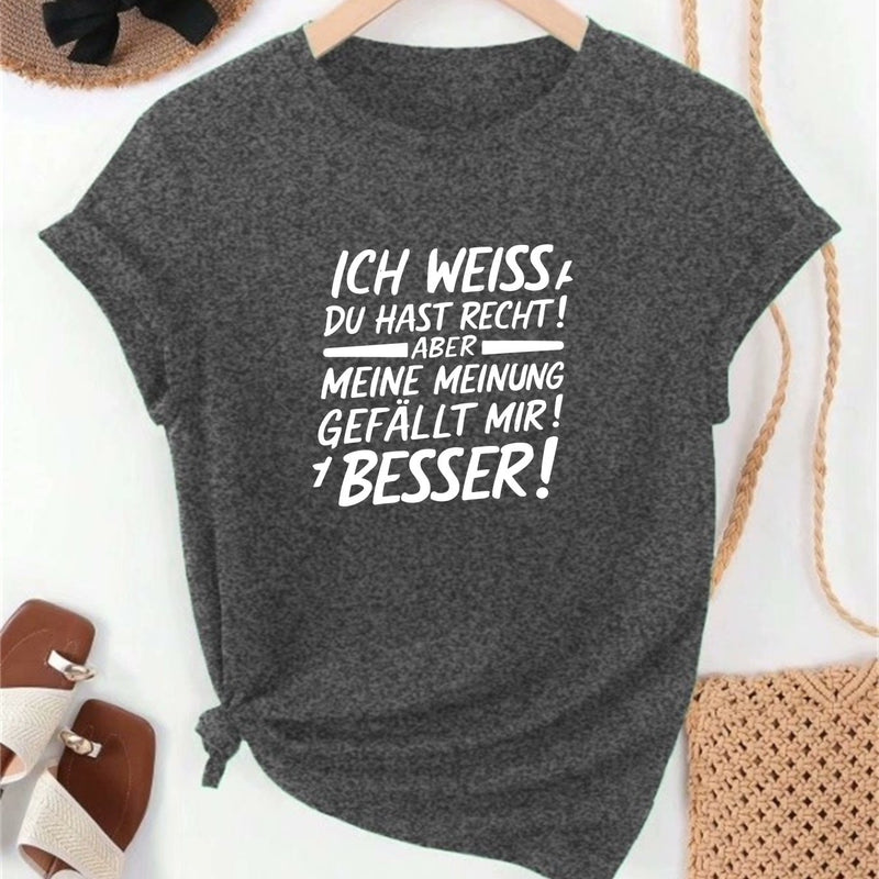 Women's Round Neck Short T-Shirt.