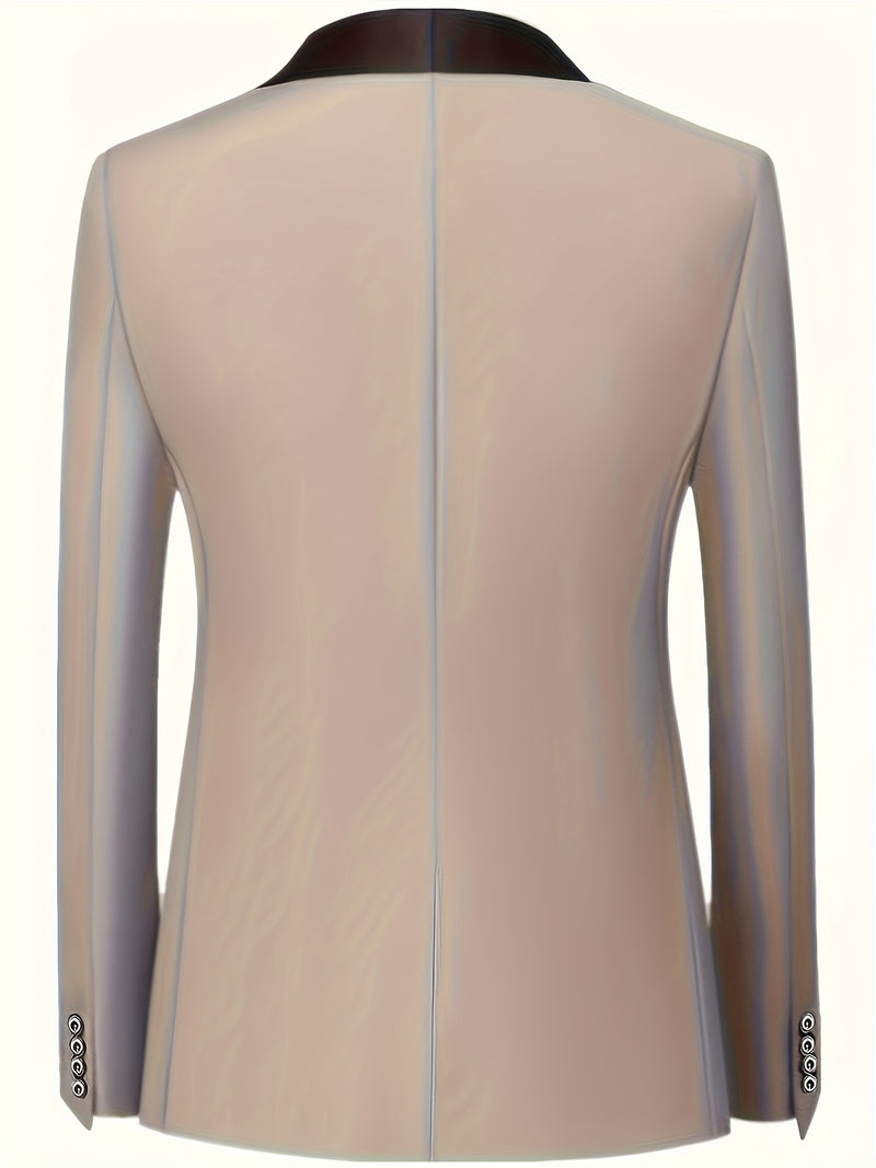 Business Style Men's 3pcs Suit Set with Suit.