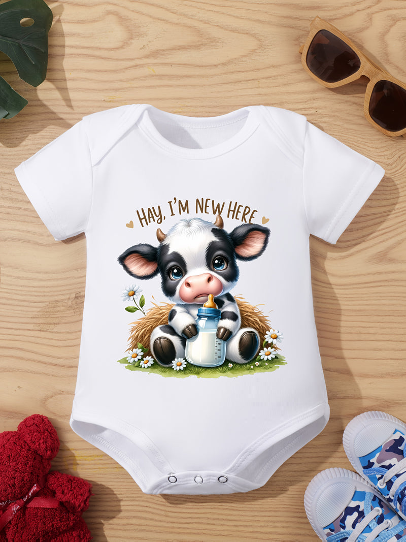 Hi I Am a Newly Cute Calf 100% Newborn Toddler Unisex Spring And Summer.