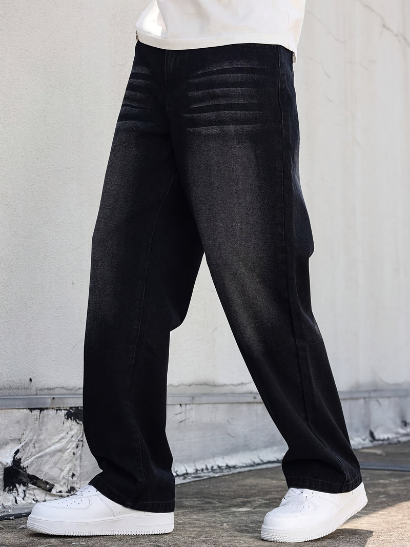 Men's Stylish And Comfortable Straight-Leg Jeans.