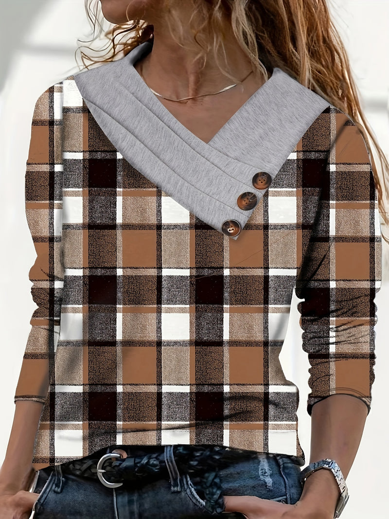 Women's Elegant Floral Print Long Sleeve.