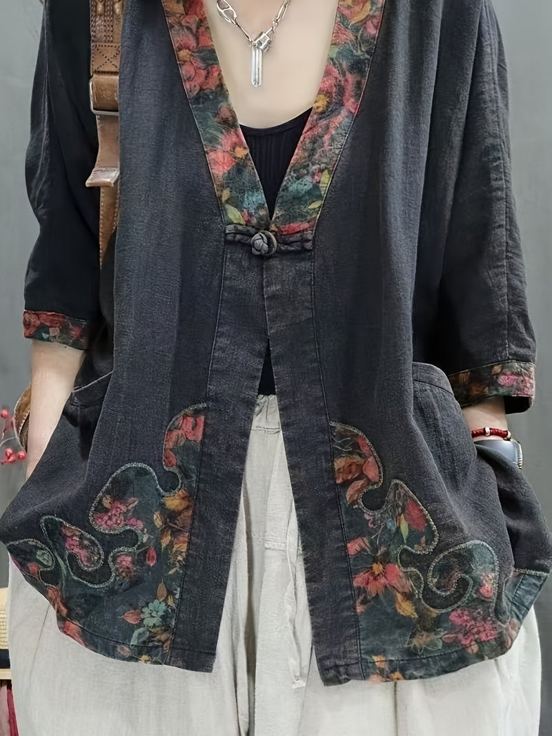 Women’s Spring And Summer Collection Vintage Style Button-Up.