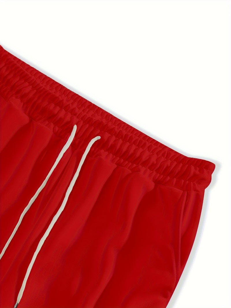 Men's Cuffed Button-tab Trousers, Stylish Sport Casual Pants.