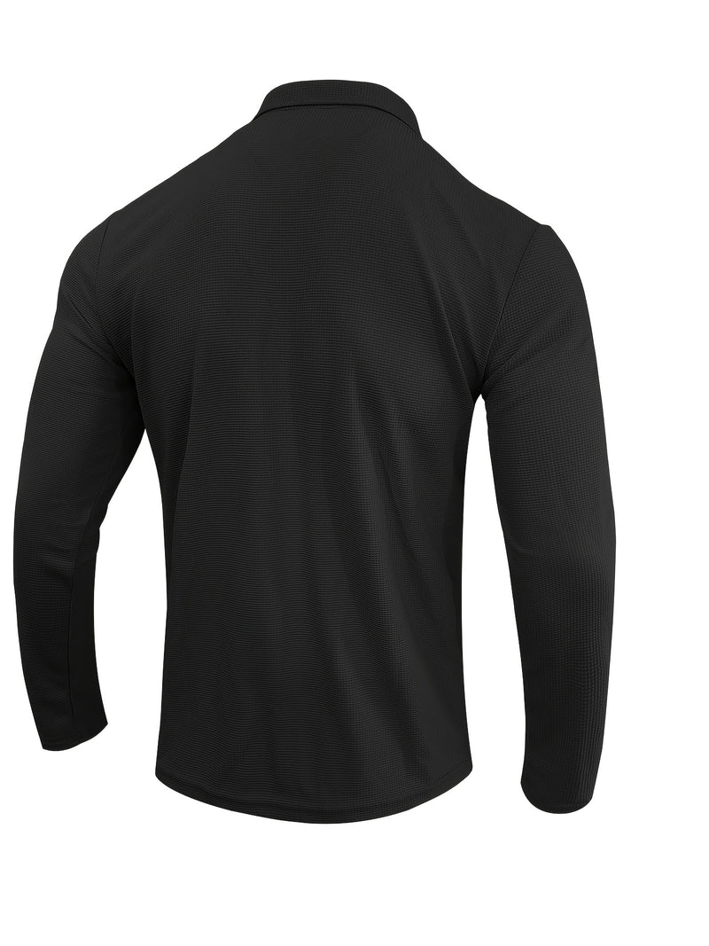 Trendy collar! Men's sports suit zipper design, preferred for daily outings.