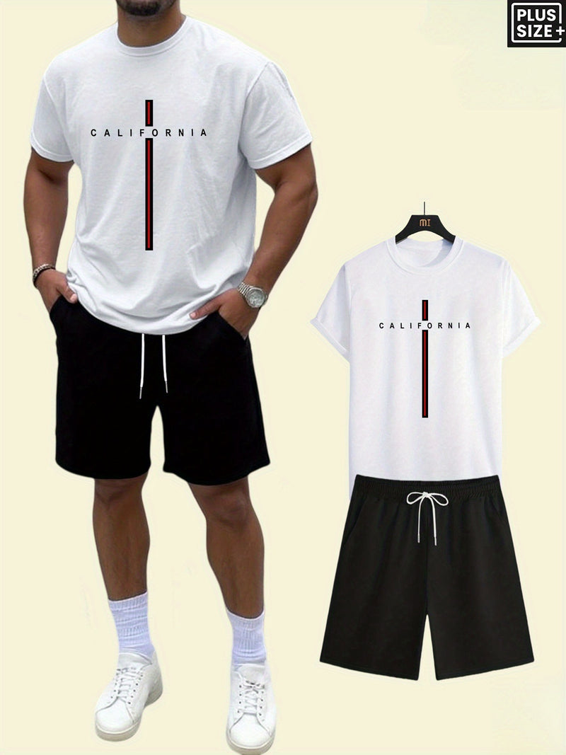 Plus-Size Men's Casual Short-Sleeve Shirts Paired.