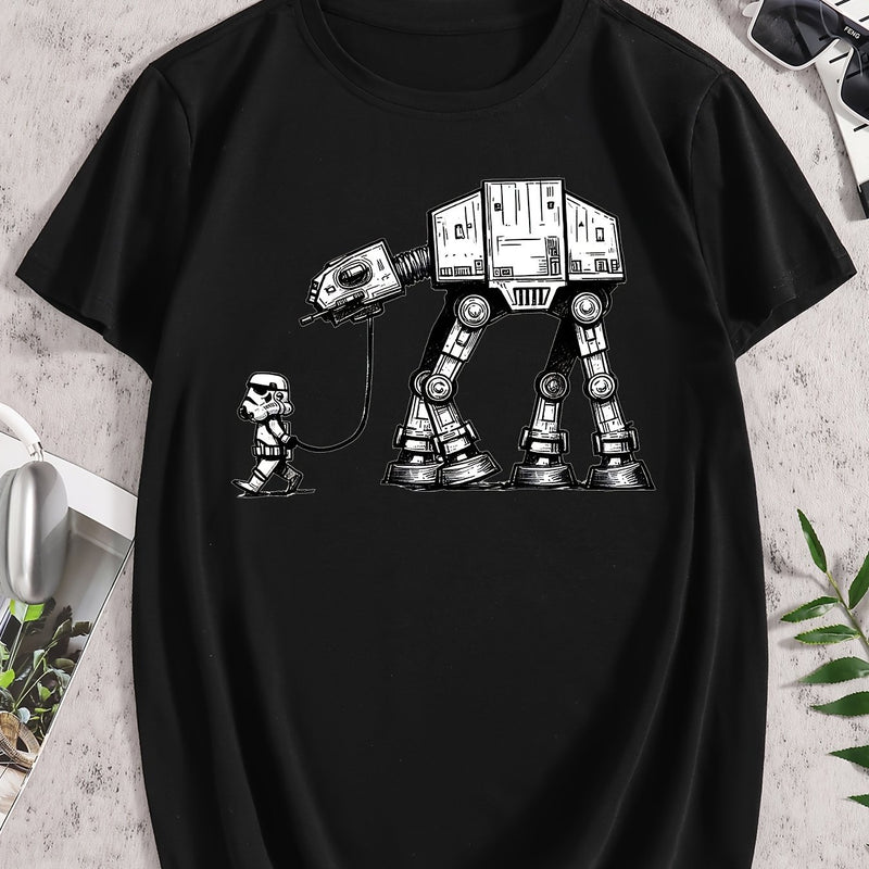 Star Wars AT-AT Walking Machine Fun Printed T-shirt for Men.