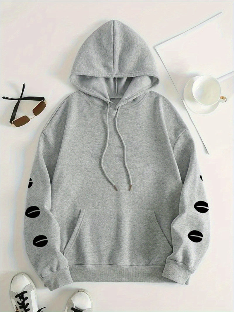 Women's Cozy Coffee Graphic Hoodie.