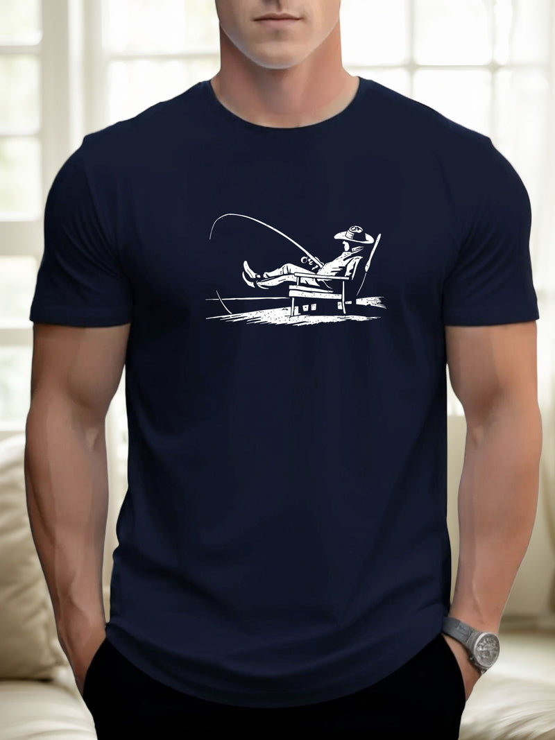 Men'S Casual Summer Cotton Crew Neck T-Shirt.