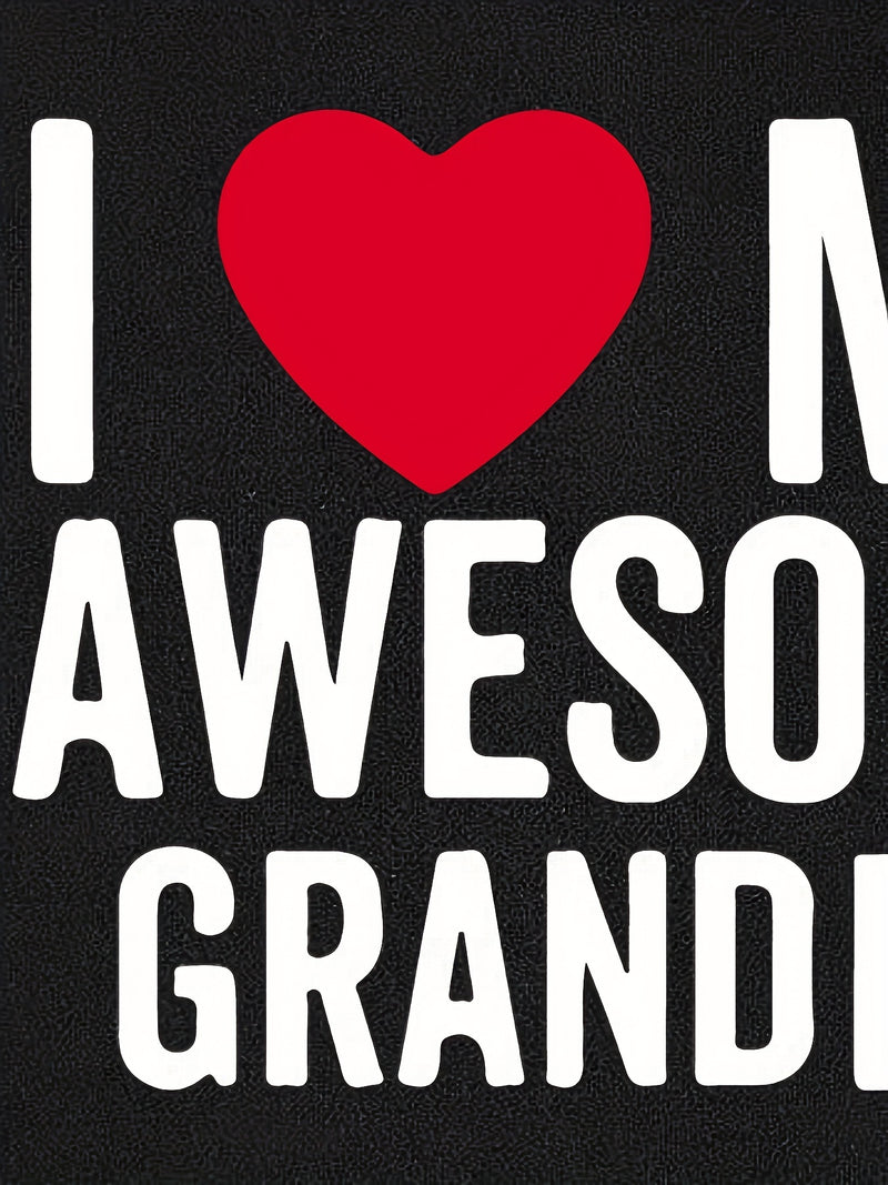 2pcs I Love My Awesome Grandma, I Love My Awesome Grandpa Letter.