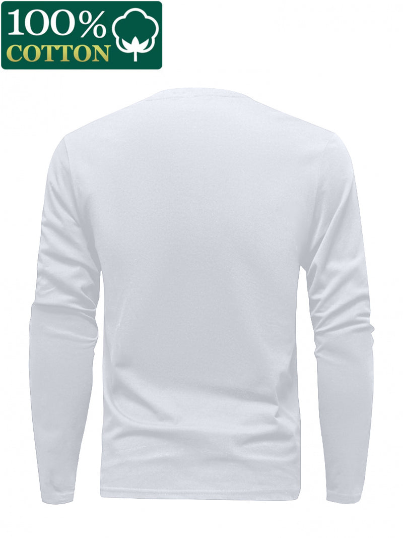 3pcs Men's Long Sleeve T-Shirts for Spring and Autumn.