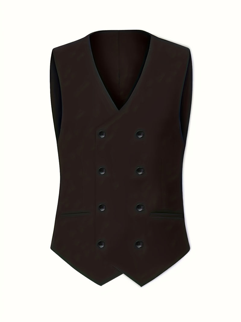 A Men'S Three-Piece Suit, Including a Blazer, Vest, And Trousers, High-Quality.