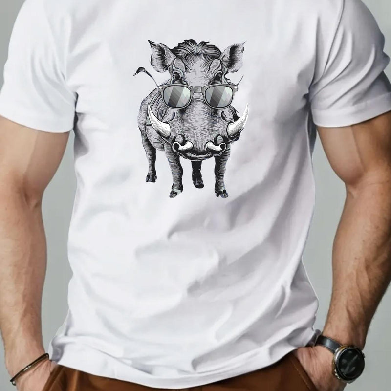 Men's Fashion Casual Crew Neck Short T-Shirt.