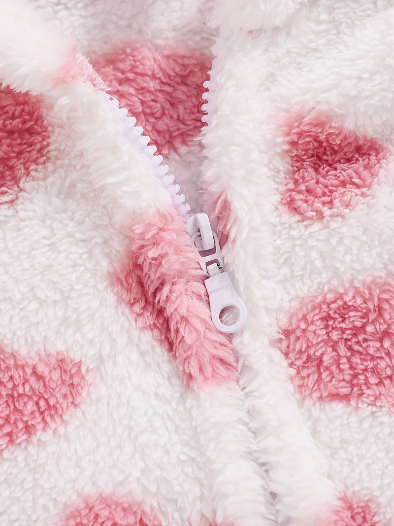 Cute Long-Sleeve and Long-Legged Romper with Hood for Toddlers.