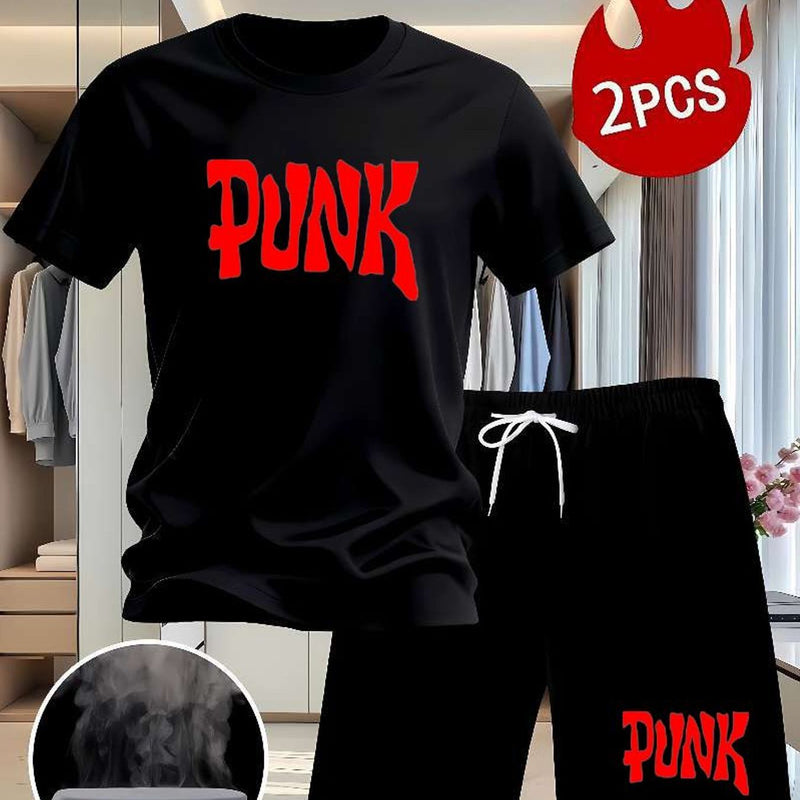 2pcs Summer Outfit for Men/Women, Soft Fabric Material.