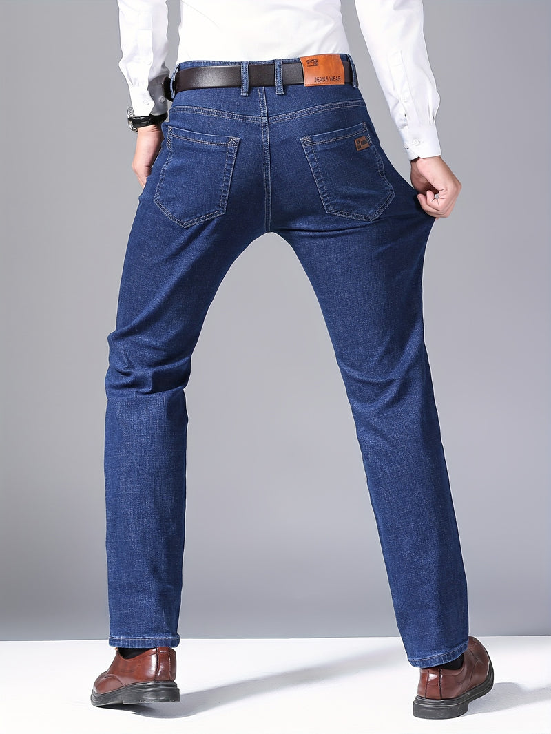Men's Stretch Slim Straight-Leg Jeans for Spring And Autumn.