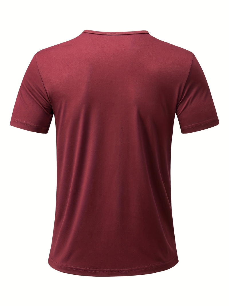 5pcs Men'S Casual V-Neck Short Sleeve T-Shirts.