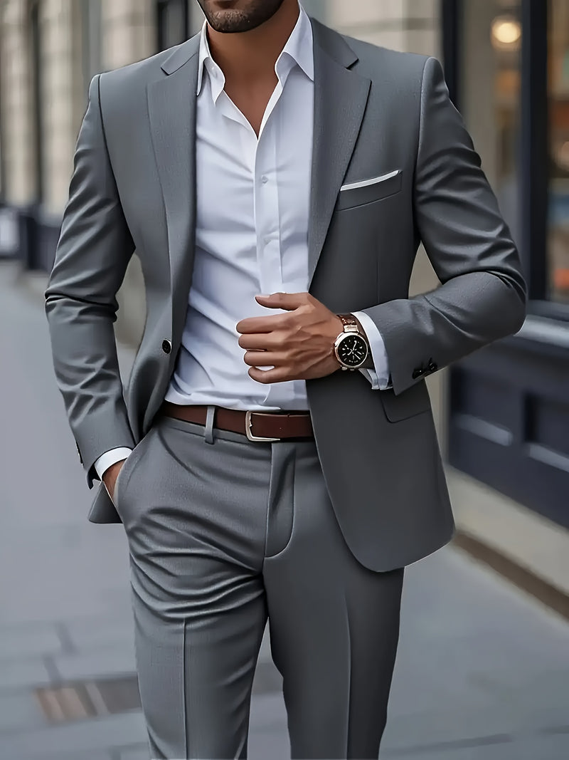 Men's Two-Piece Formal Suit by Elitefit.