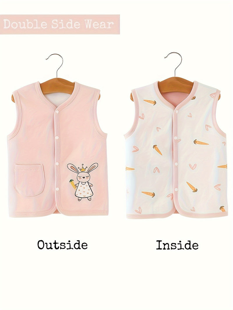 Baby Girl' Soft Cotton Bear Embroidery Cardigan Jacket.