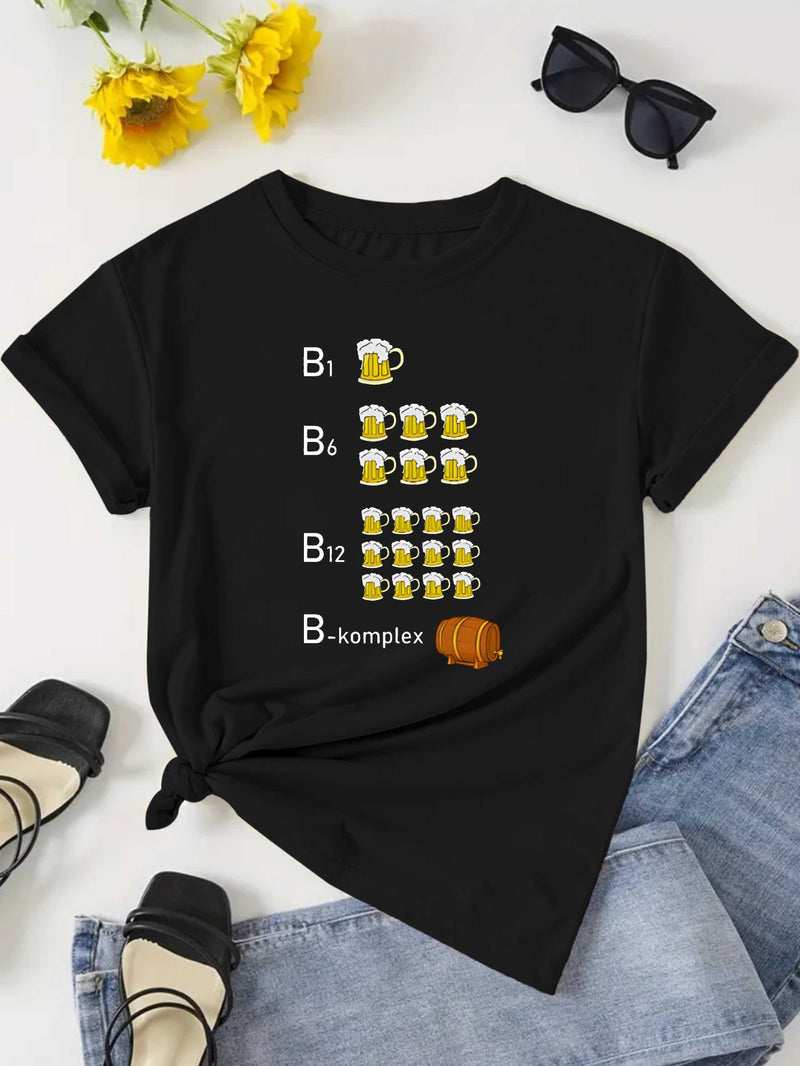 Women's T-Shirt with Short Sleeves.