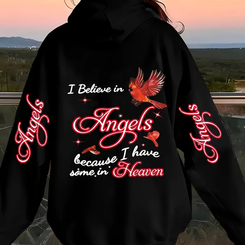 Women's Casual Hoodie, Winter Hooded Pullover with Drawstring Pockets.