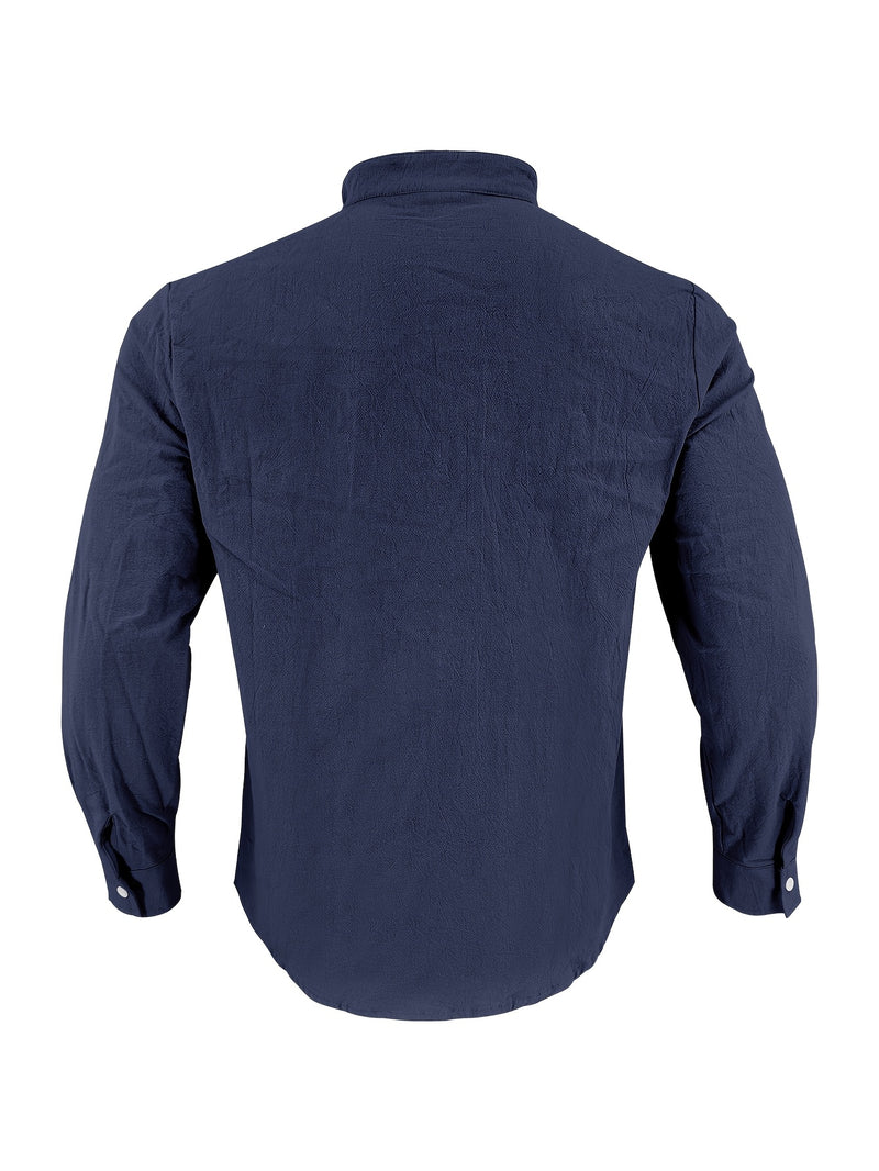 Men's Breathable Fabric Short-Sleeve V-Neck Oversized Casual T-Shirt.