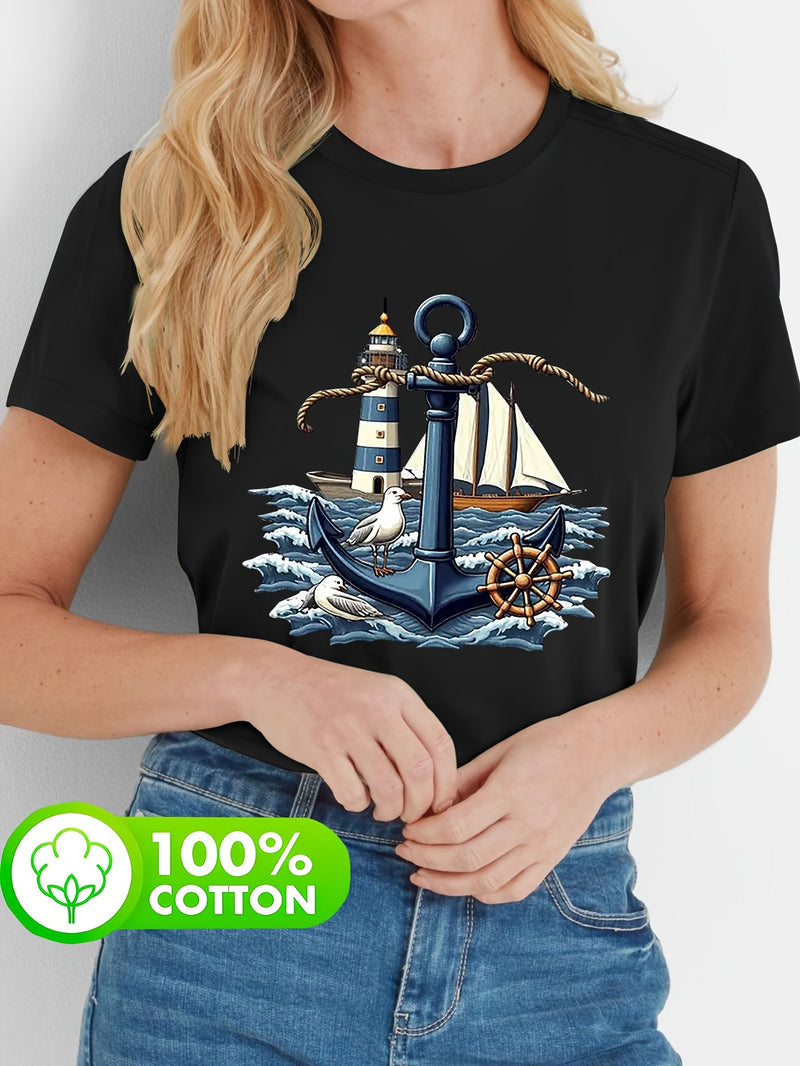 Women’s Short-Sleeve Round Neck T-Shirt.