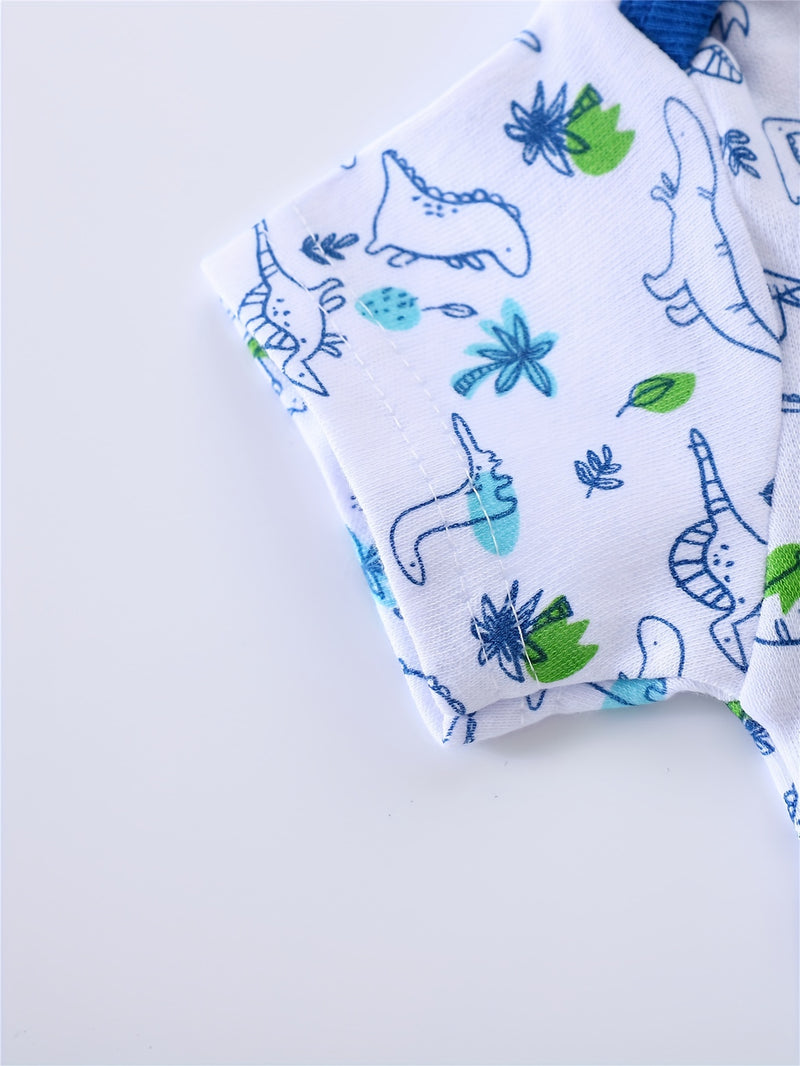 3pcs European and American Style Baby Short-Sleeve Bodysuit Romper Set.