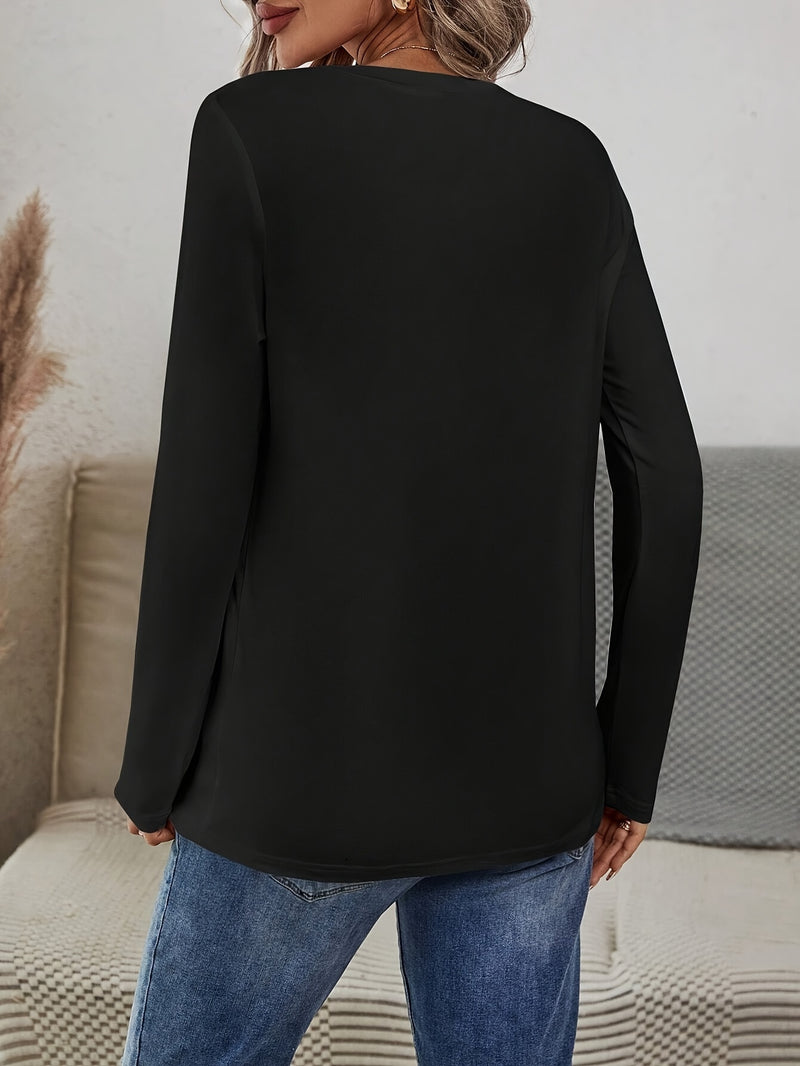 Women's Long Sleeve Cotton T-Shirt.