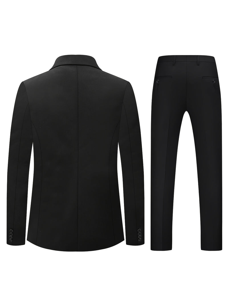 Men's 2pcs Slim-Fit Suit Set.