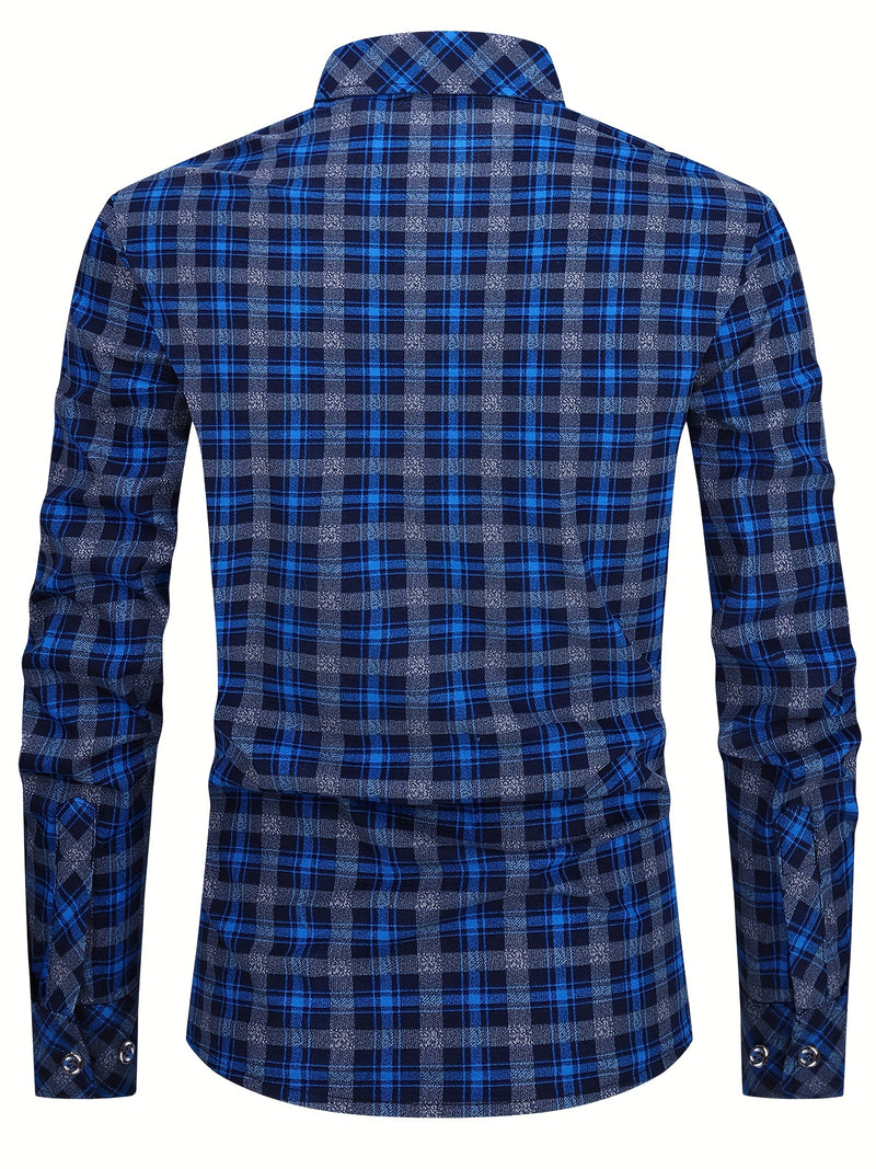 Set of 2 Long-Sleeve Men's Shirts for Autumn.