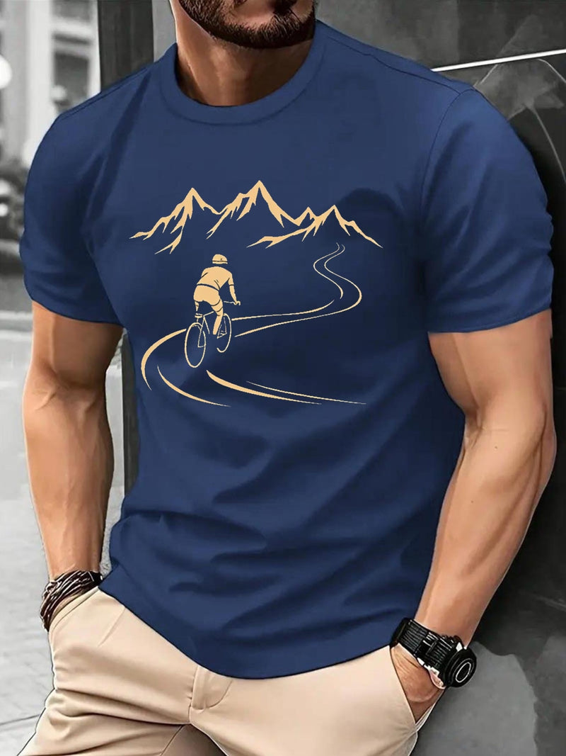 Men's T-Shirt Summer Casual Sports Fashion, Crew Neck.