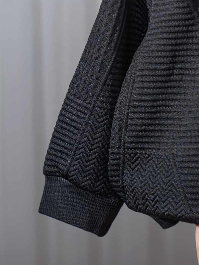 Boys Toddler Jacquard Long Sleeve Top + Casual Pants Two-Piece.