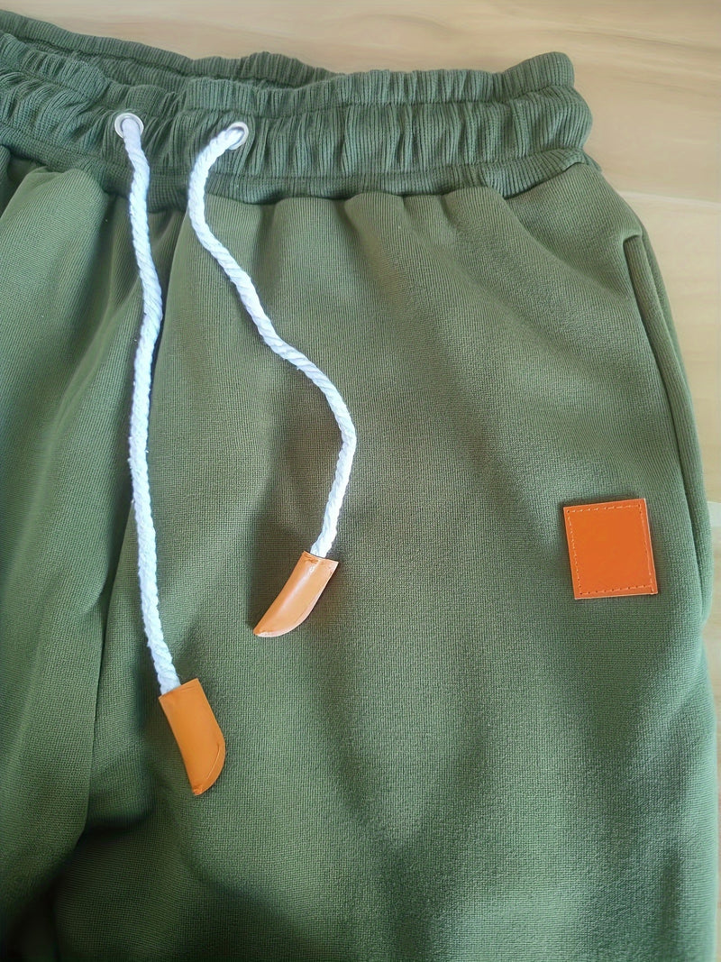 Drawstring Sweatpants Loose Fit Pants Men's Casual Joggers.