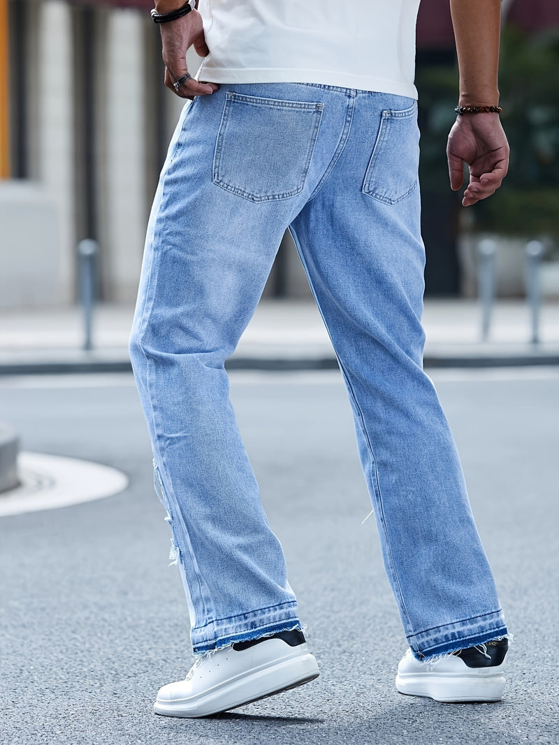 Men's Casual Washed Denim Jeans.