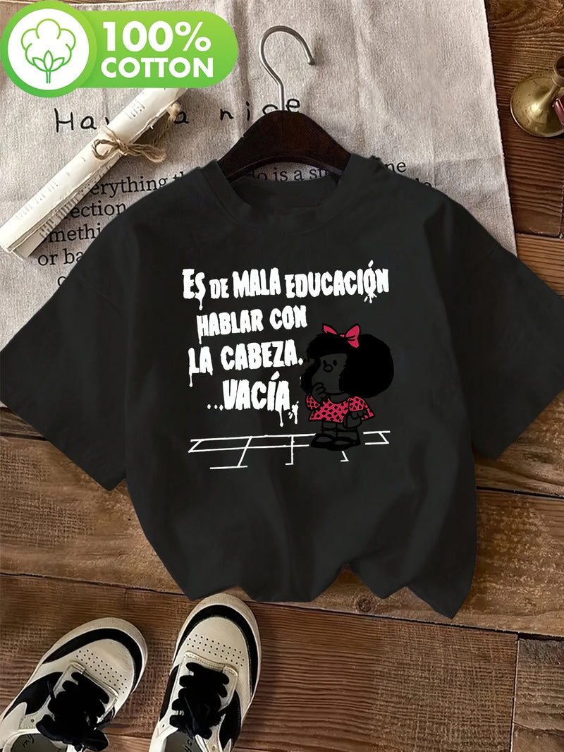 Women’s Graphic Print T-shirt Crew Neck Casual.