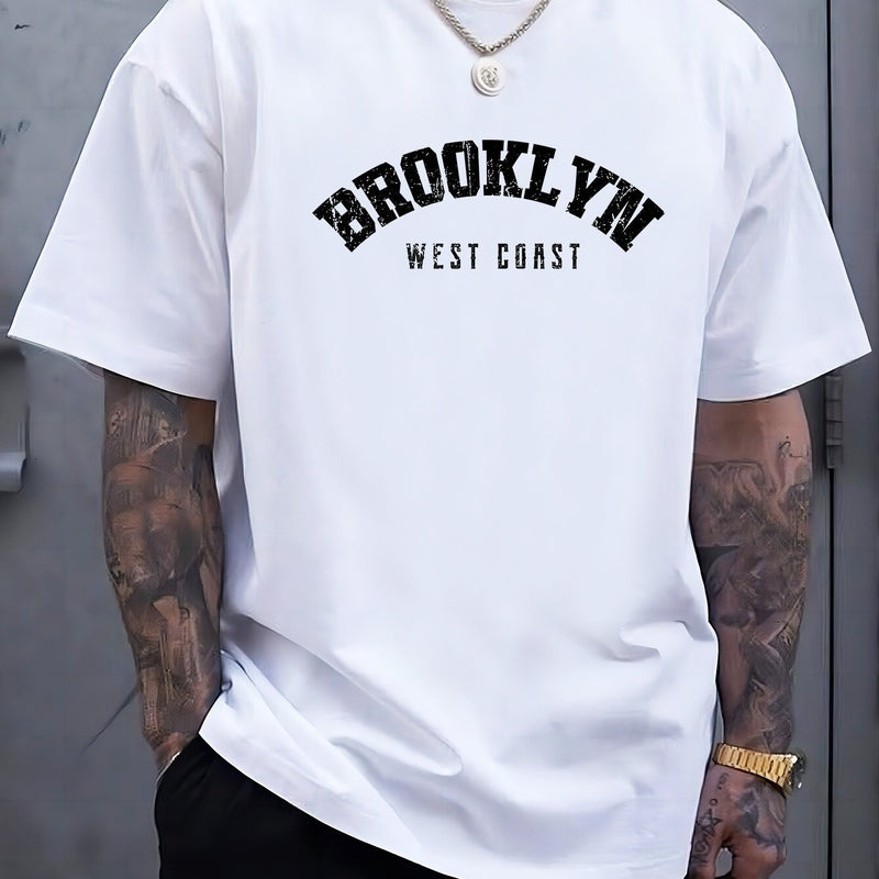 Men's Summer Short-Sleeve Graphic Print T-Shirt.