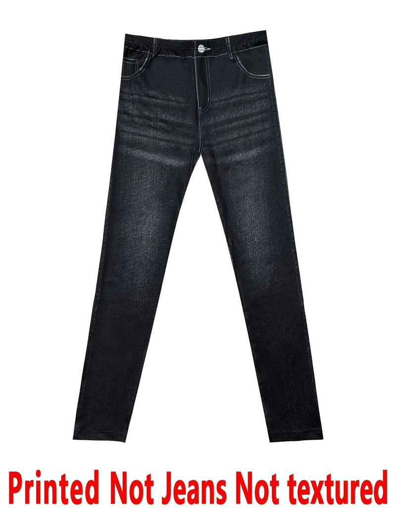 Women's Imitation Denim Leggings, Four Seasons Style.