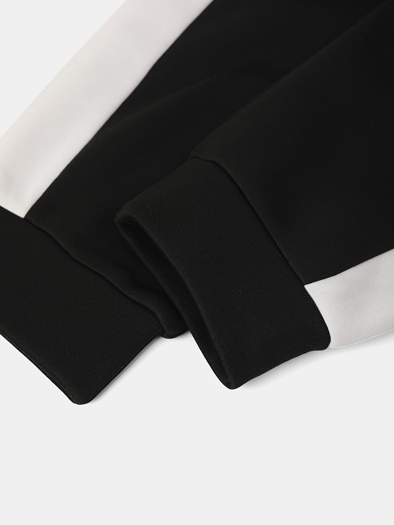 Men's Autumn And Winter Zip-Up Long Sleeve Sweatshirt And Long Pants Set.