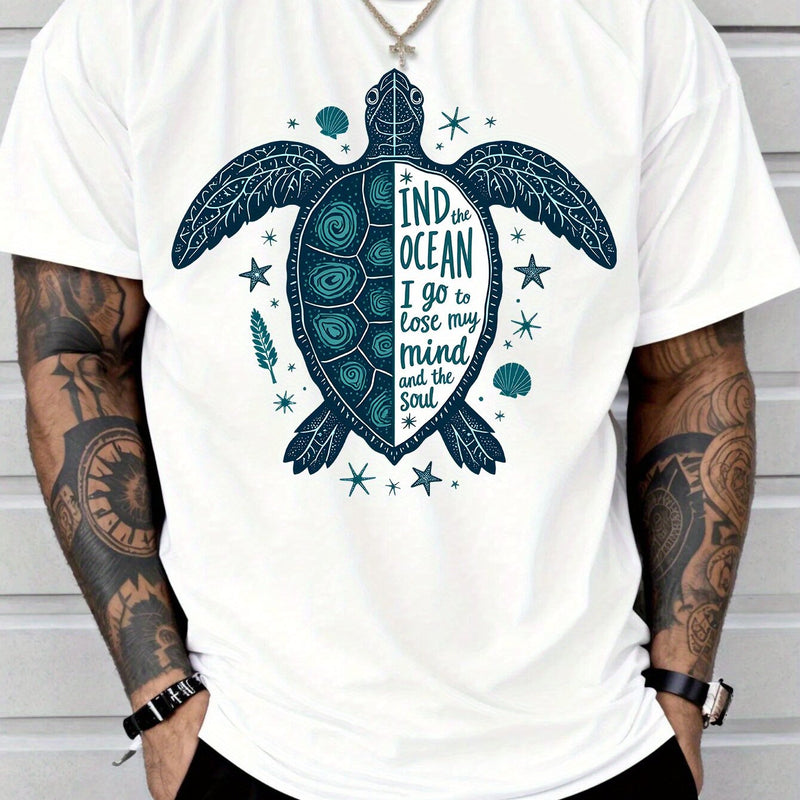 Men's Fashion Short Sleeve Print T-Shirt.