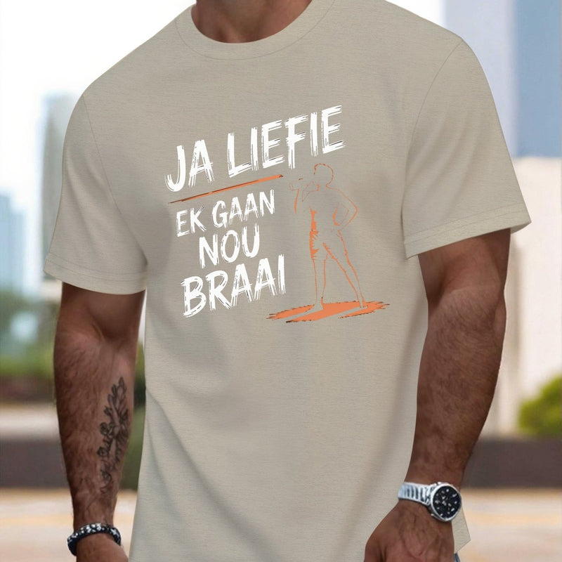 Men's Round Crew Neck Short Sleeve Tee, casual T-Shirt.